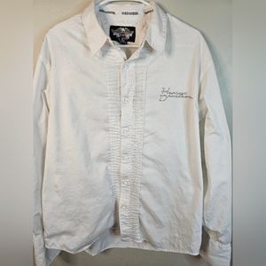 Harley Davidson tuxedo style‎ button up shirt